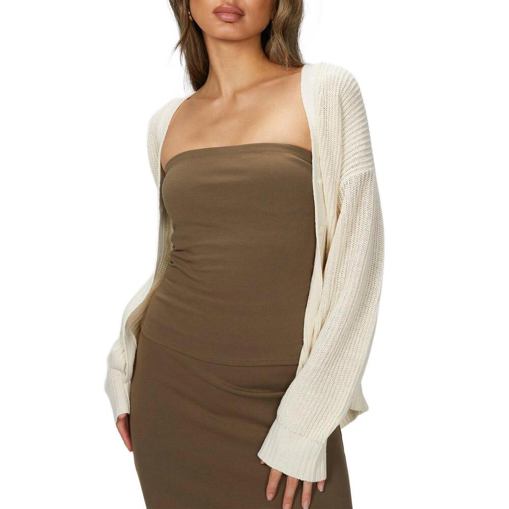 NEW 6397 ribbed kurt cardigan in natural
